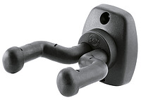 K & M 16250 Gitarrenwandhalter schwarz  