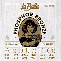La Bella 7GP12XL Phosphor Bronze ExLight 