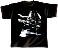 T-​Shirt schwarz Piano Hands M  