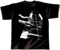 T-​Shirt schwarz Piano Hands XXL  
