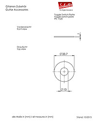 Schaller Toggle Switch Plate gold  