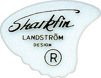 Sharkfin Plectren weiß, mittel, gold 100 